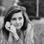 girl, portrait, lying down